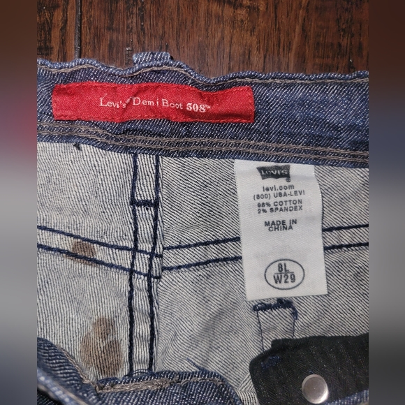 Levi's 508 Demi Boot Cut Jeans sz 8L - Picture 3 of 6